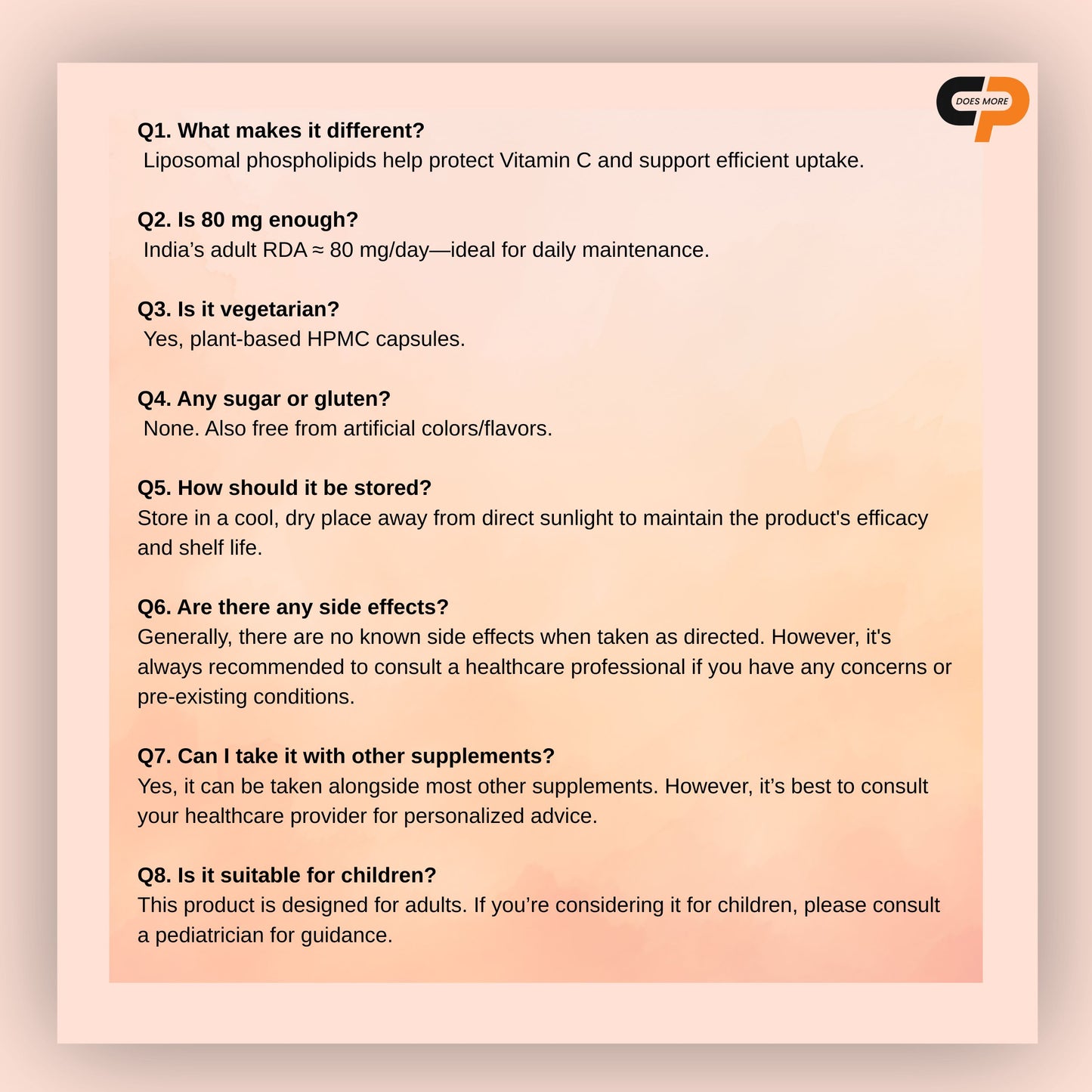 Liposomal Vitamin C 80 mg – Glowing Skin, Immune Support | 30 Capsules | Cellular Prime