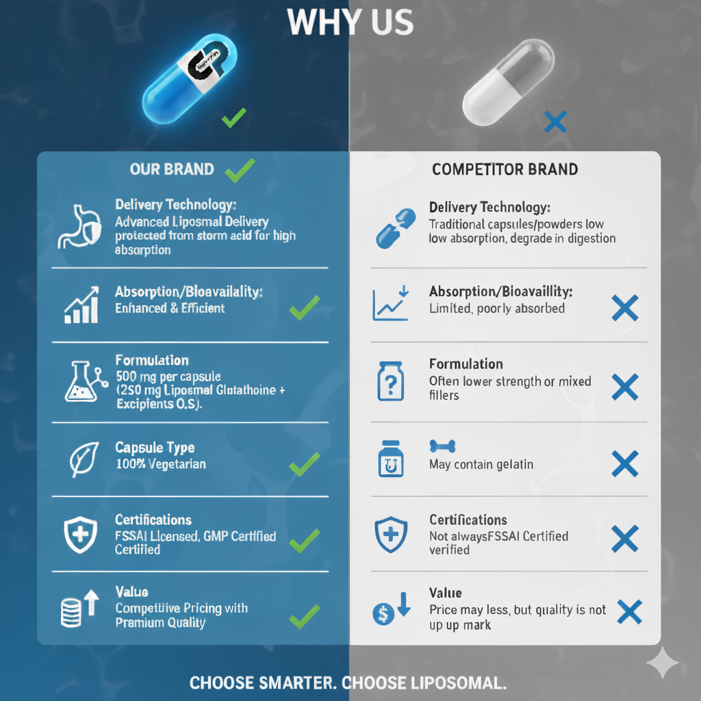 Liposomal Glutathione 650mg | High-Absorption Antioxidant for Skin Glow & Detox