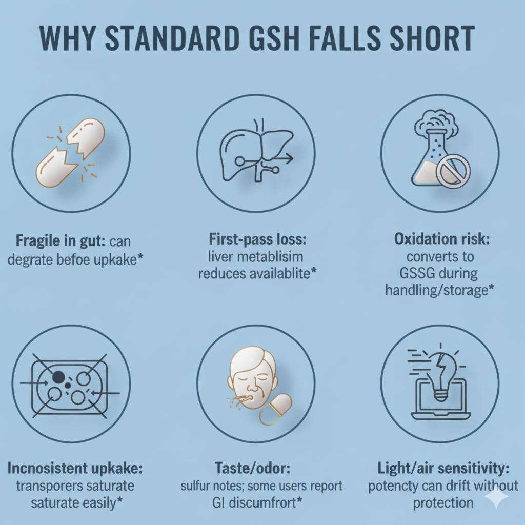 Liposomal Glutathione 650mg | High-Absorption Antioxidant for Skin Glow & Detox