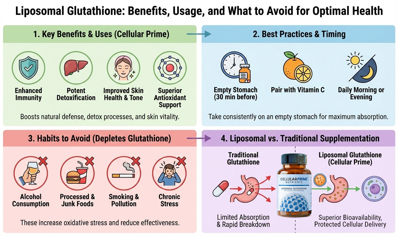 Taking Glutathione Supplement? Here's What To Avoid Cellular Prime Taking Glutathione Supplement? Here's What To Avoid Cellular Prime